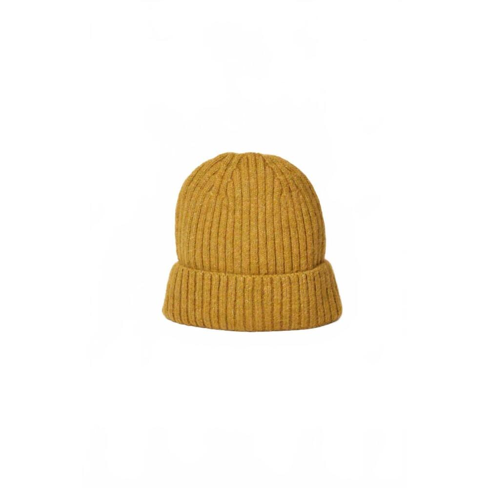 NEW HAT ATTACK women's key beanie hat in mustard